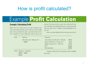 Profit Calculation Example + Exercise