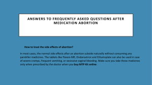 Answers to Frequently Asked Questions after Medication Abortion