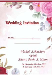 Shanu Wedding Invite