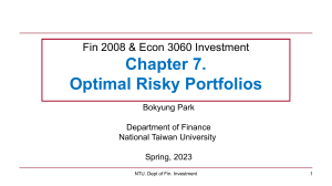 FIN2008 Ch7 optimal risky pfo