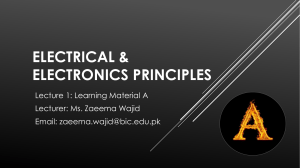 L-1 Electrical & Electronics Principles A