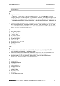 AdvancedConversationPractice Worksheets Answer Keys Outcomes Advanced