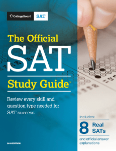 The Official SAT Study Guide The College