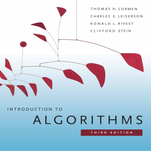 Introduction to Algorithms Third Edition (2009)