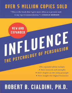 Influence  The Psychology of Persuasion - Robert B. Cialdini