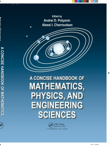 A Concise Handbook of Math, Physics and Engineering Sciences - A. Polyanin, et al., (CRC, 2011) Wbb