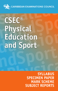 CSEC® Physical Education and Sport Syllabus, Specimen Paper, Mark Scheme and Subject Reports eBook