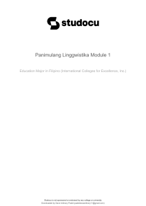 panimulang-linggwistika-module-1