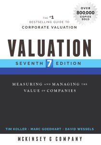 Valuation- Measuring and Managing the Value of Companies by Tim Koller, Marc Goedhart, David Wessels