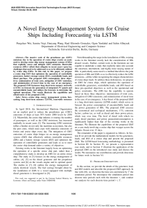 A Novel Energy Management System for Cruise Ships Including Forecasting via LSTM
