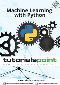machine learning with python tutorial