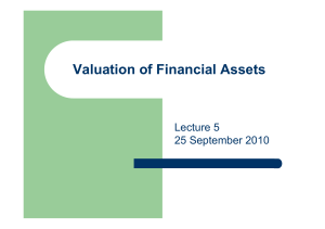 Valuation of financial assets