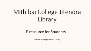 e-resources@Mithibai College Library