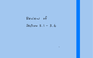 Review of Section 3.1-3.6 (1)