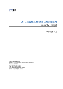 [ST] ZTE Base Station Controllers Security Target v1.0