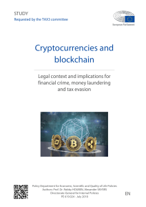 TAX3 Study on cryptocurrencies and blockchain