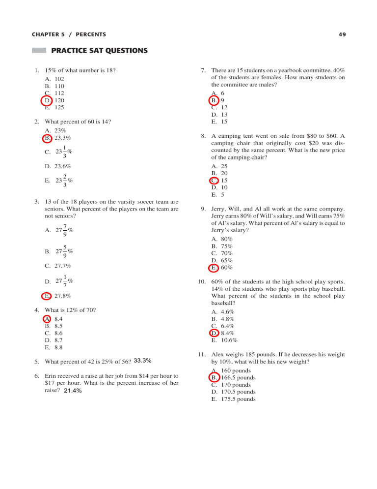 sat-a1-math-chapter-5-percent