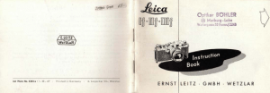 Leica I-II-IIIF Manual