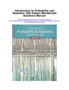 669681169-Introduction-to-Probability-and-Statistics-15th-Edition-Mendenhall-Solutions-Manual
