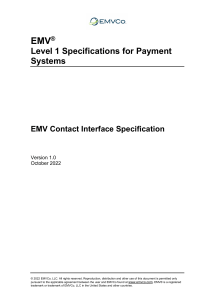 EMV Level 1 Specifications for Payment Systems