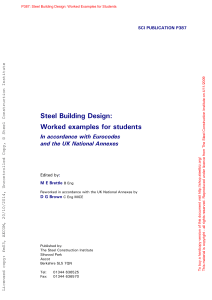 P387 Worked Examples for students - steel design
