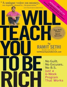 I Will Teach You To Be Rich by Ramit Sethi