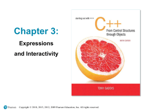 SOW C++ CSO Chapter 03 9e - Expression and interactivity