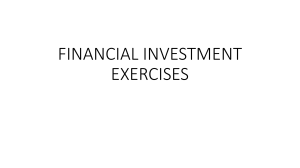 financial investment exercises
