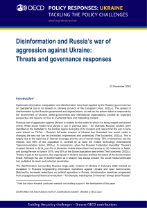 Disinformation in the Russia and Ukraine War