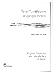 vince michael first certificate language practice