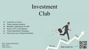 Investment Club Advertisment Poster 