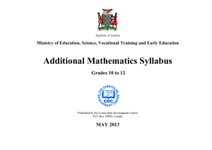FINALISED GRADE 10-12 ADDITIONAL MATHS 20 AUGUST 2013