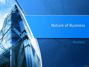 1.1 Nature of Business