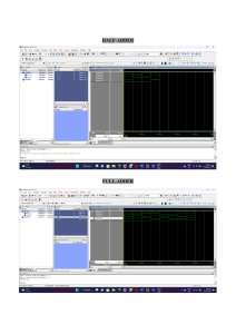 Half & Full Adder Test Bench Simulation Results