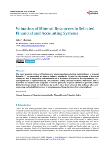 Valuation of Mineral Resources in Selected Financi