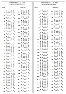 ANSWER SHEET Q1