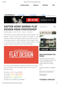Daftar Kode Warna Flat Design Pada Photoshop