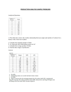 roduction Analysis Sample Problems