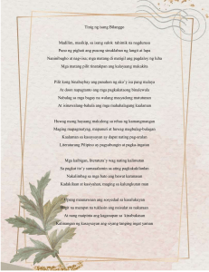 Tinig ng isang Bilanggo: Filipino Poem