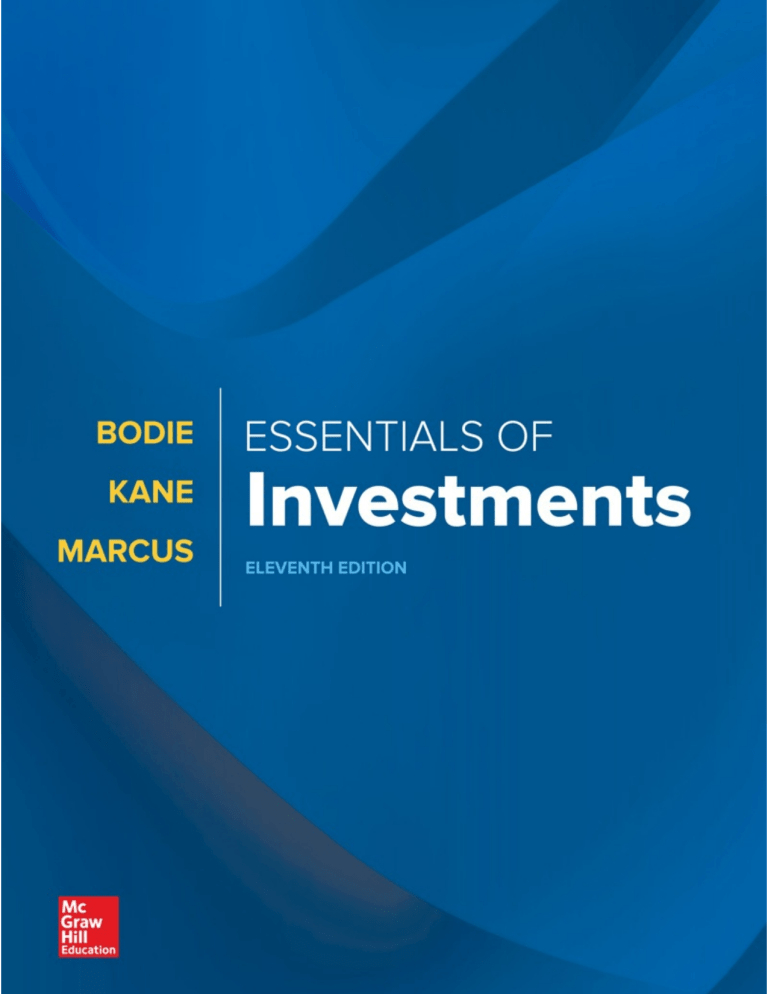 Essentials of Investments11th by Bodie