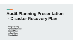 Disaster Recovery Plan