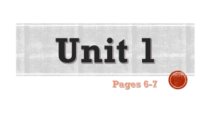 Unit 1 - P. 6-7