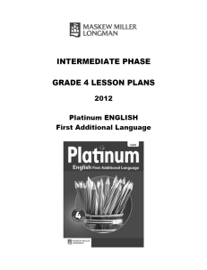 term 2  platinum lesson plans – grade 4