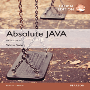Absolute Java 6th Edition