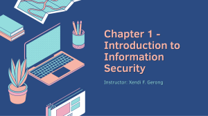 Chapter 1 - Introduction to Information Security