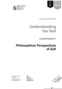 UTS Packet 1 - Philosophical Perspective