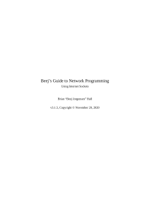 網路程式設計（Beej‘s Guide to Network ProgrammingUsing Internet Sockets）
