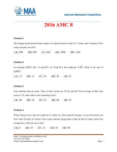AMC-8 2016 Competition Problems