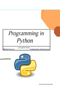 Python Complete Notes (1)