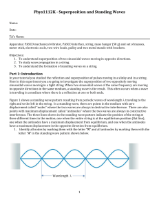 Superposition & Standing Waves Lab Manual